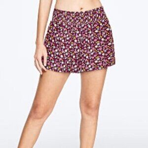 PINK VICTORIA’S SECRET FLOWER POWER SMOCKED SHORTS